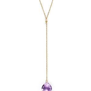 Amethyst Briolette Y-Necklace in 14K Yellow Gold, 22 - 100% Exclusive- 1722998
