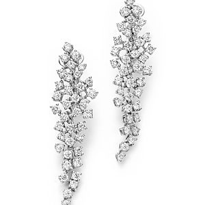 Cascade Diamond Drop Earrings in 14K White Gold, 2.55 ct. t.w. - 100% Exclusive- 1745013
