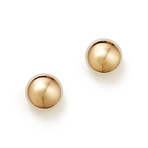14K Yellow Gold Flat Ball Stud Earrings - 100% Exclusive- 1804478