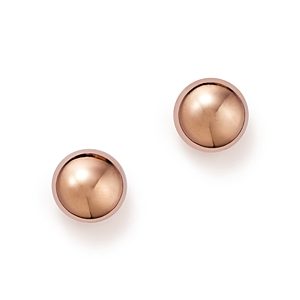 14K Rose Gold Flat Ball Stud Earrings - 100% Exclusive- 1804486