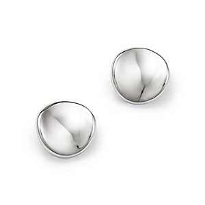 14K White Gold Disk Stud Earrings - 100% Exclusive- 1804492