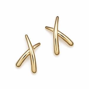 14K Yellow Gold Small X Stud Earrings - 100% Exclusive- 1804493