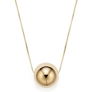 14K Yellow Gold Bead Pendant Necklace, 18 - 100% Exclusive- 1839642