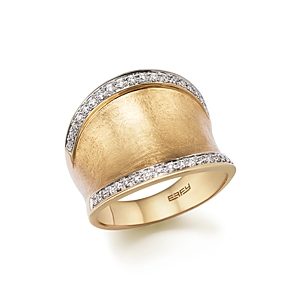 Diamond Wide Band in Matte 14K Yellow Gold, .30 ct. t.w. - 100% Exclusive- 1885024