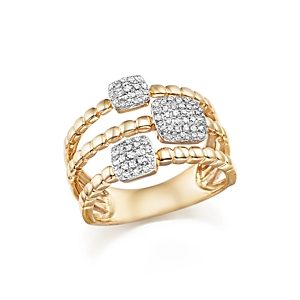 Diamond Pave Triple Row Beaded Band in 14K Yellow Gold, 0.25 ct. t.w.- 1885033