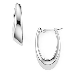 Sterling Silver Oval Hoop Earrings - 100% Exclusive- 1365662