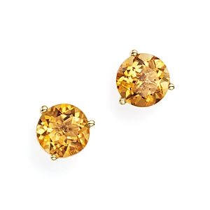 Citrine Stud Earrings in 14K Yellow Gold - 100% Exclusive- 2416563