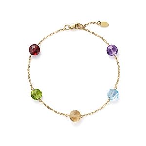 Multi Gemstone Station Bracelet in 14K Yellow Gold - 100% Exclusive- 2415350