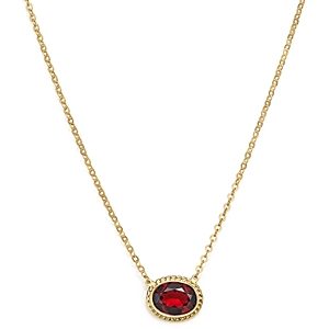 Garnet Bezel Pendant Necklace in 14K Yellow Gold, 18 - 100% Exclusive- 2509612