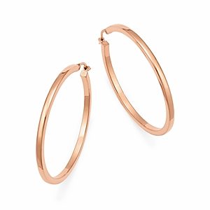 14K Rose Gold Square Tube Hoop Earrings - 100% Exclusive- 1398310