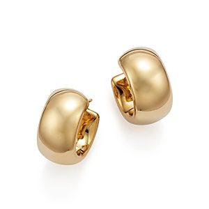 Bloomingdale's 14K Yellow Gold Wide Band Polished Hoop Earrings - 100% Exclusive- 585806