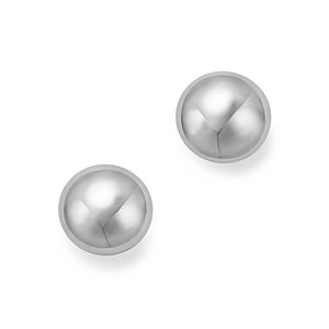 Bloomingdale's 14K White Gold Flat Ball Stud Earrings - 100% Exclusive- 585833