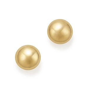 Bloomingdale's 14K Yellow Gold Flat Ball Stud Earrings - 100% Exclusive- 585836