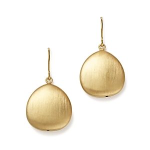 Bloomingdale's 14K Yellow Gold Satin Finish Drop Earrings - 100% Exclusive- 502267