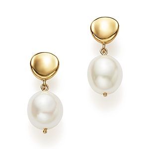 Bloomingdale's Cultured Freshwater Pearl Drop Earrings in 14K Yellow Gold, 8mm- 528503