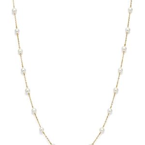 Bloomingdale's Cultured Freshwater Pearl Station Necklace in 14K Yellow Gold, 18- 509656