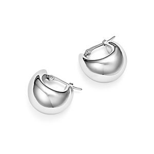 Bloomingdale's 14K White Gold Huggie Hoop Earrings - 100% Exclusive- 486140