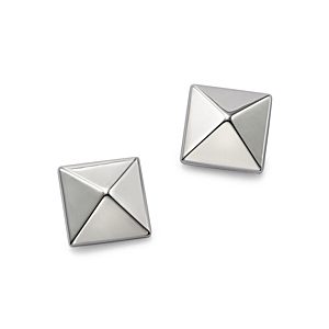 Bloomingdale's 14K White Gold Large Pyramid Earrings - 100% Exclusive- 680523