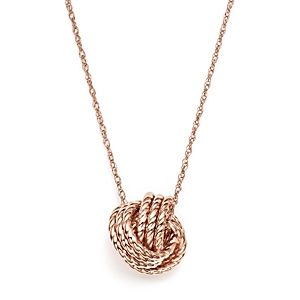 14K Rose Gold Twisted Love Knot Necklace, 18 - 100% Exclusive- 2547788