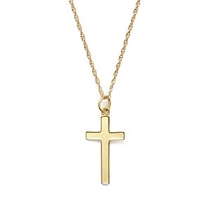 14K Yellow Gold Cross Necklace, 18 - 100% Exclusive- 2547823