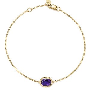 Amethyst Oval Bracelet in 14K Yellow Gold - 100% Exclusive- 2549242