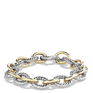 David Yurman Oval Large Link Bracelet with Gold, 9- 3921292