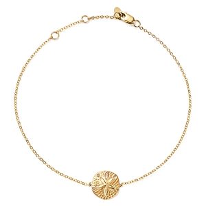 14K Yellow Gold Sand Dollar Ankle Bracelet - 100% Exclusive- 2605278