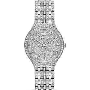 Bulova Crystal Pave Watch, 32mm- 2612583