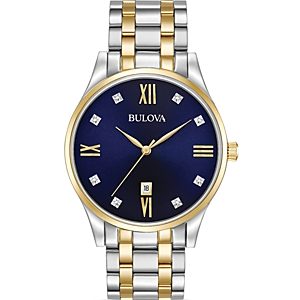 Bulova Two-Tone Diamonds Watch, 40mm- 2612609