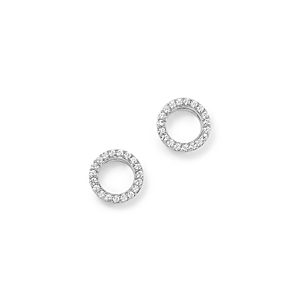 Diamond Circle Stud Earrings in 14K White Gold, .20 ct. t.w.- 100% Exclusive- 2619872