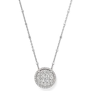 Round and Princess-Cut Diamond Cluster Pendant Satellite Necklace in 14K White Gold, 1.0 ct. t.w. - 100% Exclusive- 1634223