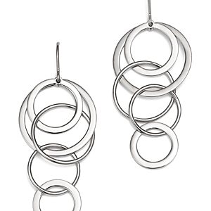 Sterling Silver Cascading Circle Drop Earrings - 100% Exclusive- 2647348