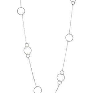Sterling Silver Twisted Circles Station Necklace, 36 - 100% Exclusive- 2647369