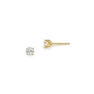 Diamond Round Tulip Stud Earrings in 14K Yellow Gold, 0.33 ct. t.w. - 100% Exclusive- 2644782