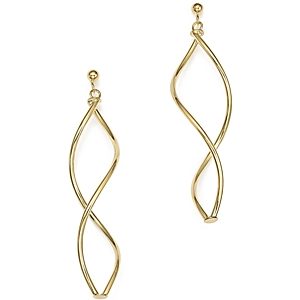 14K Yellow Gold Double Twisted Drop Earrings - 100% Exclusive- 2702913