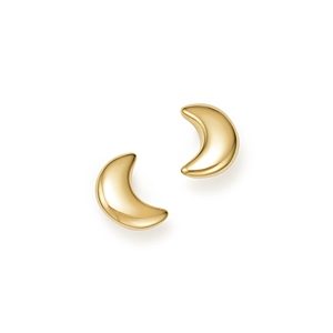 14K Yellow Gold Crescent Moon Stud Earrings - 100% Exclusive- 2710849