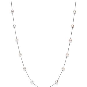 Bloomingdale's Cultured Freshwater Pearl Station Necklace in 14K White Gold, 16 - 100% Exclusive- 2715126