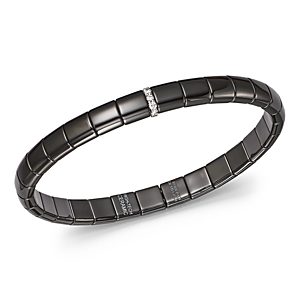 Roberto Demeglio 18K White Gold & Black Ceramic Pura Stretch Bracelet with Diamonds- 2728382