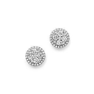 Bloomingdale's Diamond Cluster Stud Earrings in 14K White Gold, .75 ct. t.w. - 100% Exclusive- 2704066