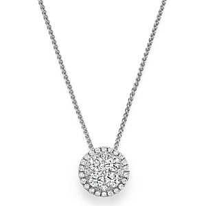 Bloomingdale's Diamond Cluster Round Pendant Necklace in 14K White Gold, .35 ct. t.w. - 100% Exclusive- 2704068