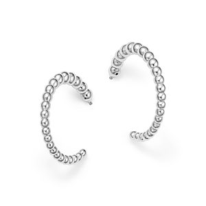 Bloomingdale's Sterling Silver Graduated Beaded Hoop Earrings - 100% Exclusive- 2808942
