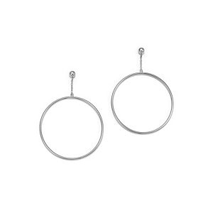 Bloomingdale's Sterling Silver Chain & Hoop Drop Earrings - 100% Exclusive- 2808941