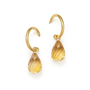 Bloomingdale's Citrine Briolette Hoop Drop Earrings in 14K Yellow Gold - 100% Exclusive- 2795155