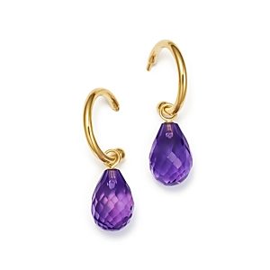 Bloomingdale's Amethyst Briolette Hoop Drop Earrings in 14K Yellow Gold - 100% Exclusive- 2795153