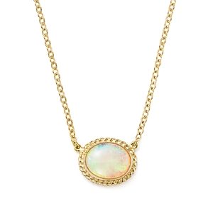 Bloomingdale's Opal Oval Pendant Necklace in 14K Yellow Gold, 18 - 100% Exclusive- 2795157