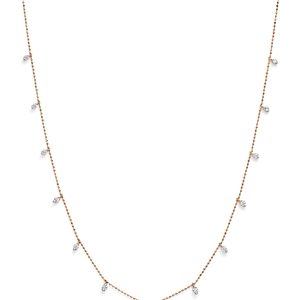 Bloomingdale's Diamond Station Droplet Necklace in 14K Rose Gold, 0.50 ct. t.w. - 100% Exclusive- 2776372