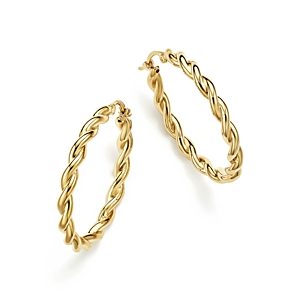 Bloomingdale's Round Twisted Hoop Earrings in 14K Yellow Gold - 100% Exclusive- 2872312