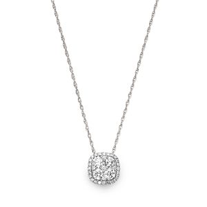Bloomingdale's Diamond Cluster Pendant Necklace in 14K White Gold, 0.50 ct. t.w. - 100% Exclusive- 2776387