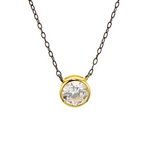 Argento Vivo Bezel Pendant Necklace, 16L- 2864654