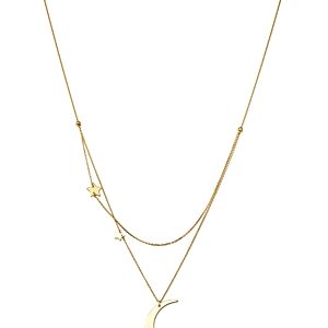Moon & Meadow Crescent & Star Charm Layered Necklace in 14K Yellow Gold, 18 - 100% Exclusive- 2895078